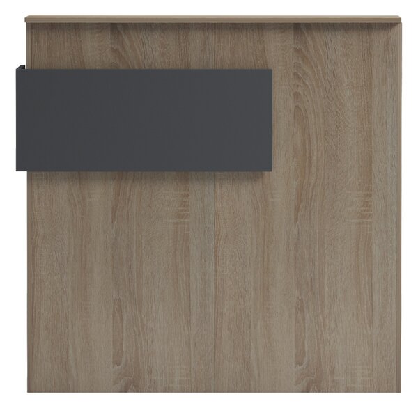Receptie birou, Optima, Gri, 40x110x110 cm
