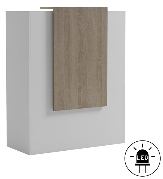 Receptie birou, Zowel, Alb, 40x90x110 cm