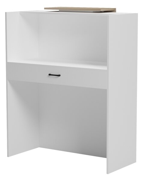 Receptie birou, Zowel, Alb, 40x90x110 cm