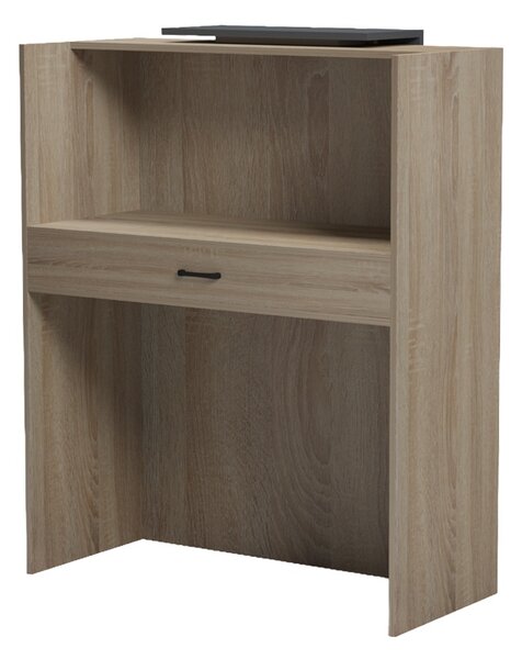 Receptie birou, Zowel, Gri inchis, 40x90x110 cm