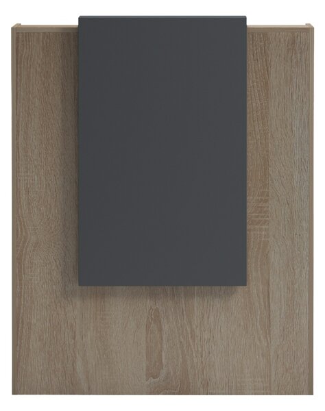 Receptie birou, Zowel, Gri inchis, 40x90x110 cm