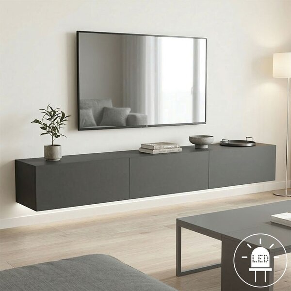 Comoda, Rival, Antracit, 35x210x30 cm