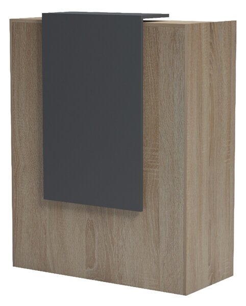 Receptie birou, Zowel, Gri inchis, 40x90x110 cm