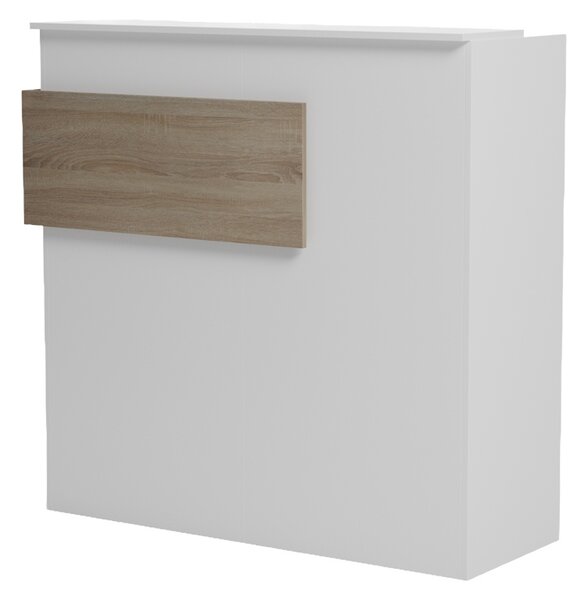 Receptie birou, Optima, Alb, 40x110x110 cm