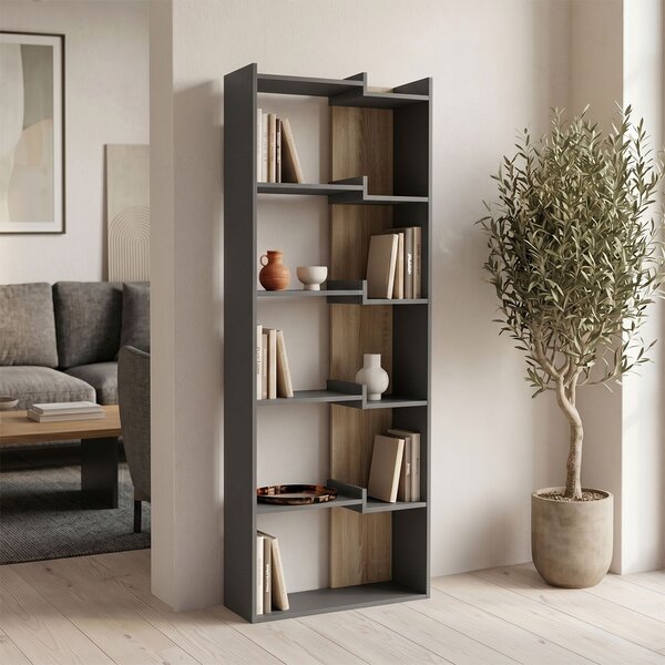 Biblioteca, Corpus, Antracit, 22x62x162 cm