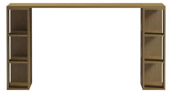 Birou cu raft, Colmar, Nuc, 60x140x75 cm