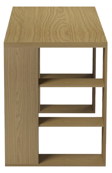 Birou cu raft, Colmar, Nuc, 60x140x75 cm