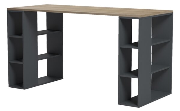 Birou cu raft, Colmar, Sonoma, 60x140x75 cm