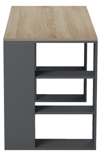 Birou cu raft, Colmar, Sonoma, 60x140x75 cm