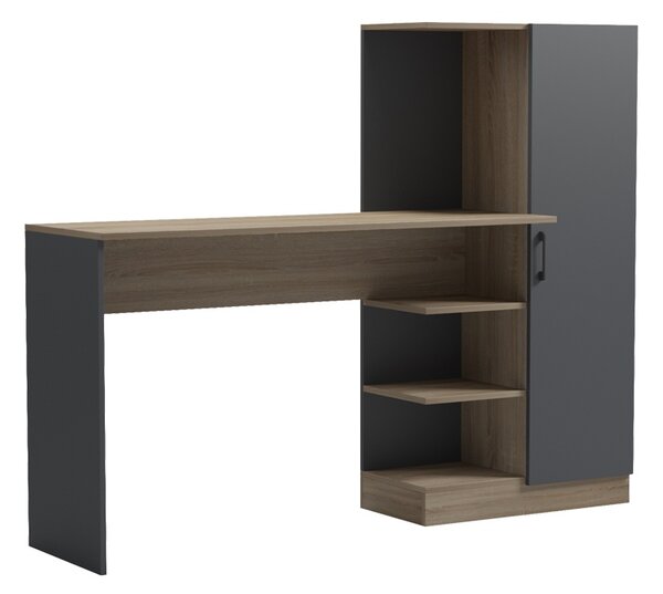 Birou cu biblioteca, Ofisio, Sonoma, 40x152.3x120 cm
