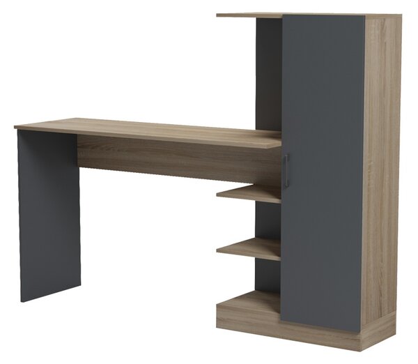Birou cu biblioteca, Ofisio, Sonoma, 40x152.3x120 cm