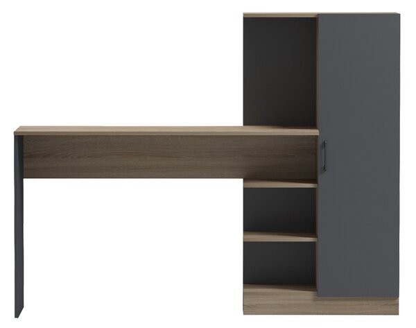 Birou cu biblioteca, Ofisio, Sonoma, 40x152.3x120 cm