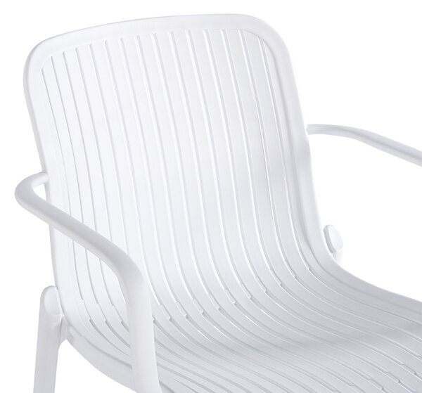 Scaun de gradina Stivuibil, Teragi, Alb, 57x59x82 cm