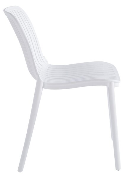 Scaun de gradina Stivuibil, Teragi, Alb, 43.5x58x82 cm