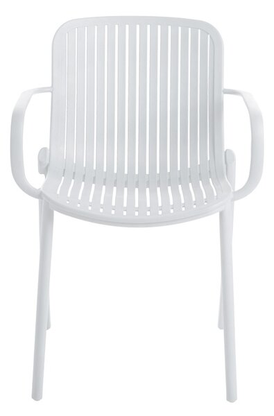 Scaun de gradina Stivuibil, Teragi, Alb, 57x59x82 cm