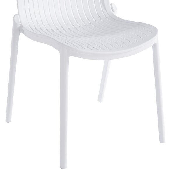 Scaun de gradina Stivuibil, Teragi, Alb, 43.5x58x82 cm