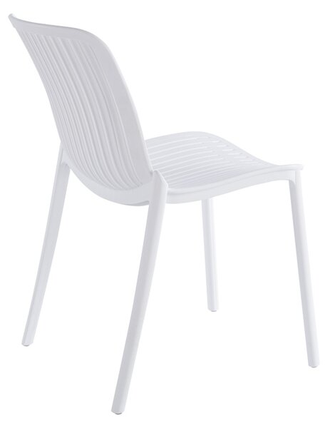 Scaun de gradina Stivuibil, Teragi, Alb, 43.5x58x82 cm