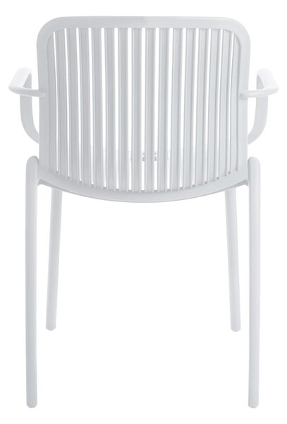 Scaun de gradina Stivuibil, Teragi, Alb, 57x59x82 cm