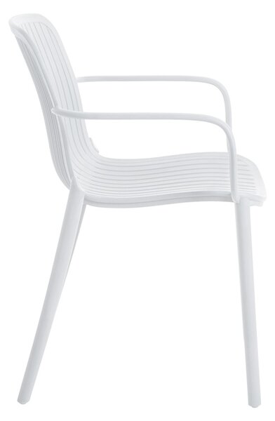 Scaun de gradina Stivuibil, Teragi, Alb, 57x59x82 cm