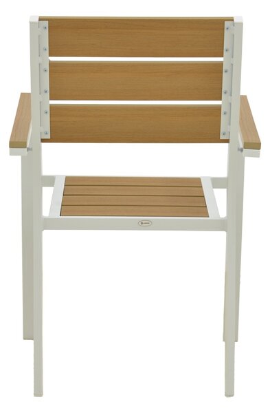 Scaun de gradina Stivuibil, Breze, Alb, 60x57.5x88 cm