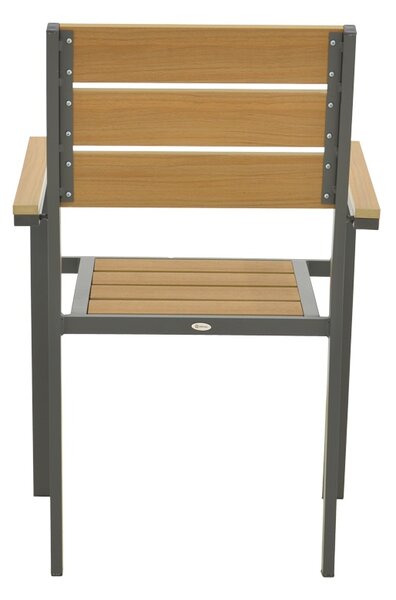 Scaun de gradina stivuibil, Breze, Antracit, 60x57.5x88 cm