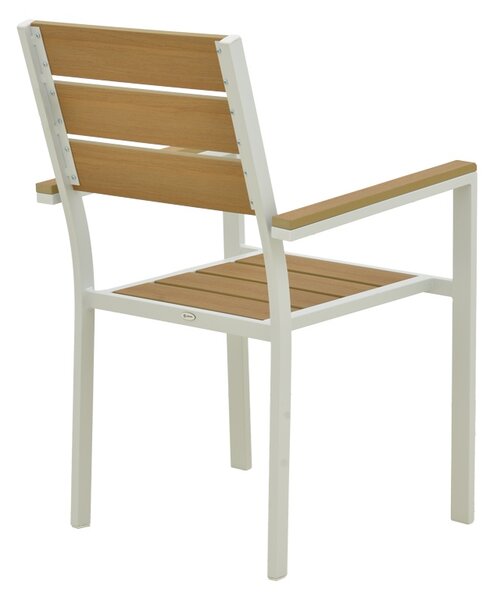 Scaun de gradina Stivuibil, Breze, Alb, 60x57.5x88 cm