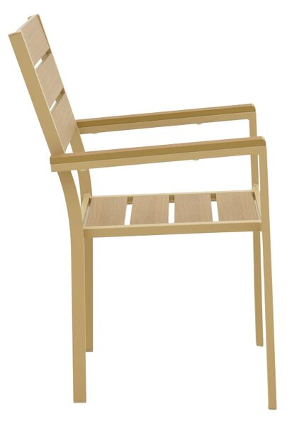 Scaun de gradina stivuibil, Breze, Natural, 60x57.5x88 cm