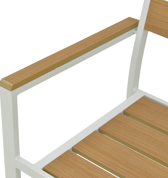 Scaun de gradina Stivuibil, Breze, Alb, 60x57.5x88 cm