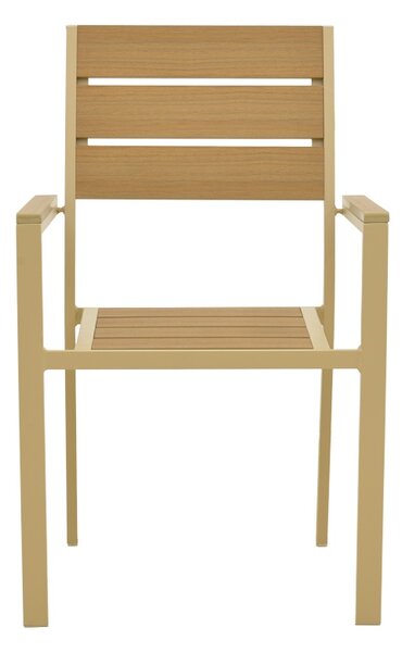 Scaun de gradina stivuibil, Breze, Natural, 60x57.5x88 cm