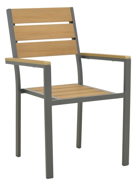 Scaun de gradina stivuibil, Breze, Antracit, 60x57.5x88 cm