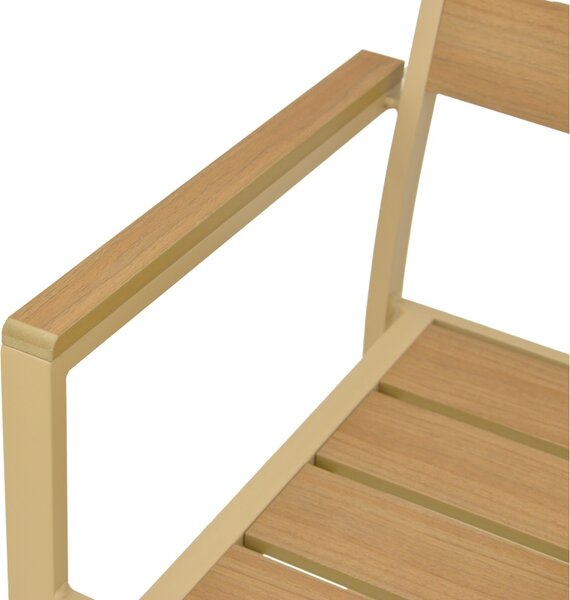 Scaun de gradina stivuibil, Breze, Natural, 60x57.5x88 cm