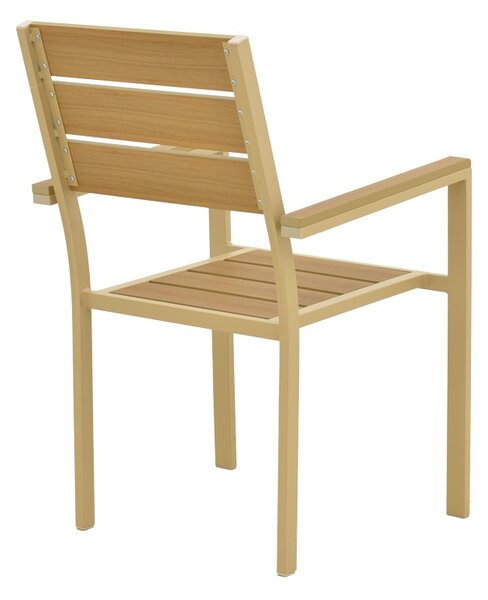 Scaun de gradina stivuibil, Breze, Natural, 60x57.5x88 cm