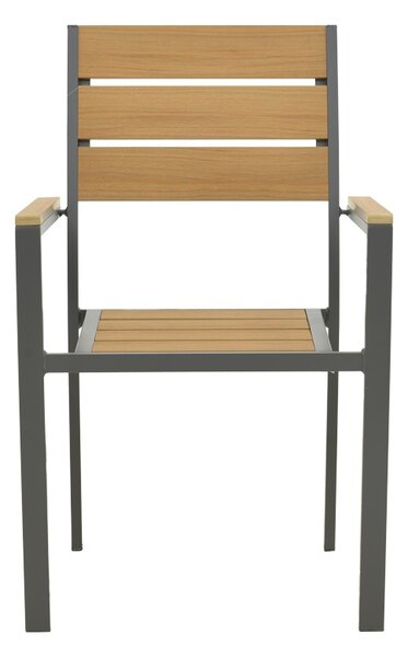Scaun de gradina stivuibil, Breze, Antracit, 60x57.5x88 cm