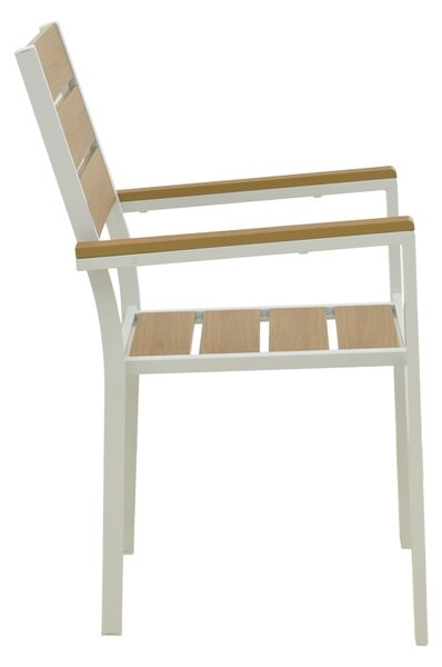 Scaun de gradina Stivuibil, Breze, Alb, 60x57.5x88 cm