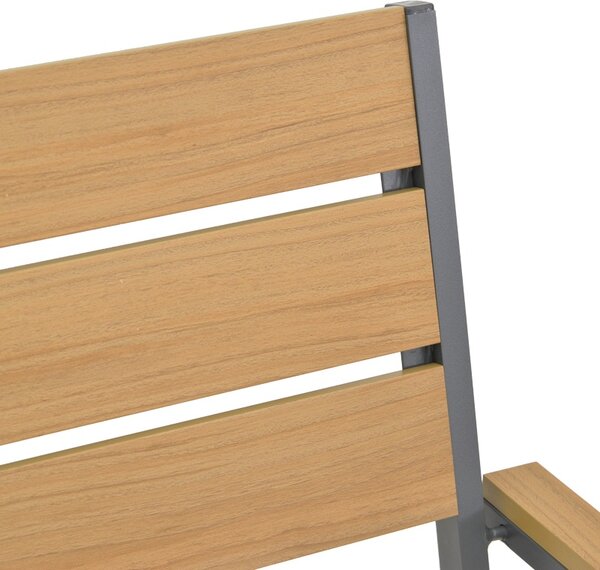 Scaun de gradina stivuibil, Breze, Antracit, 60x57.5x88 cm