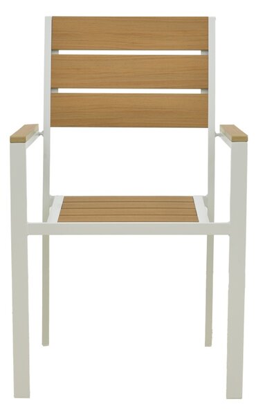 Scaun de gradina Stivuibil, Breze, Alb, 60x57.5x88 cm
