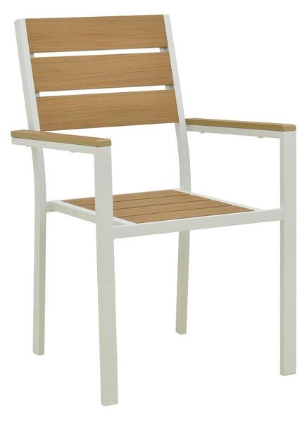 Scaun de gradina Stivuibil, Breze, Alb, 60x57.5x88 cm