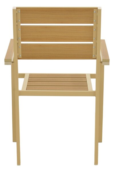 Scaun de gradina stivuibil, Breze, Natural, 60x57.5x88 cm