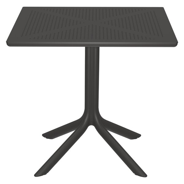 Set mobilier dining 5 piese Zoi Groovy, Antracit, 80x80x74 cm