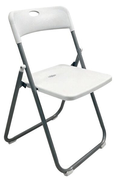 Scaun pliabil, Edison, Alb, 49x38x73 cm