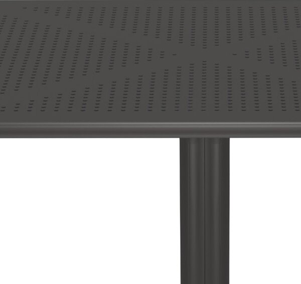Set 3 piese Masa dining si Scaune Crossie Groovy, Gri inchis, 80x80x74 cm