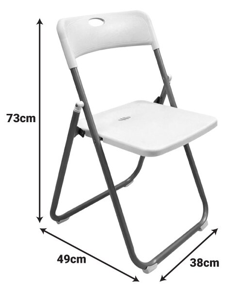 Scaun Pliabil, Edison, Negru, 49x38x73 cm