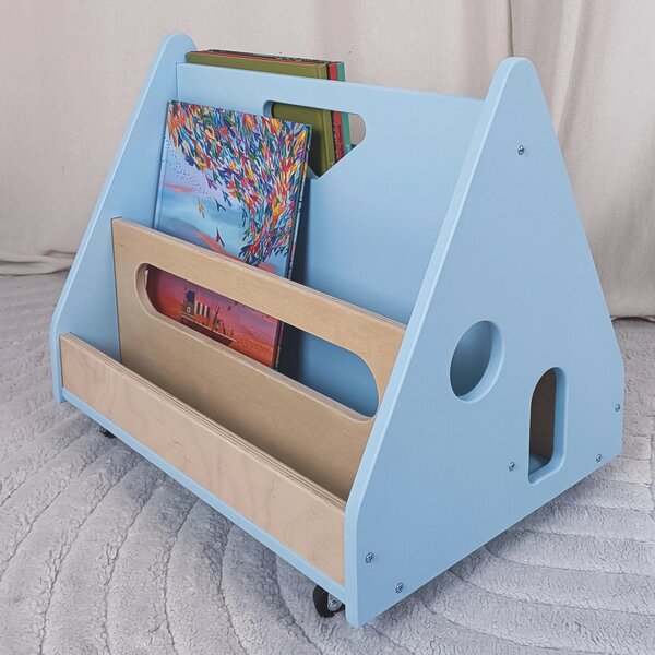 Biblioteca Montessori cu roti, in forma de casuta BOOKY Pearl