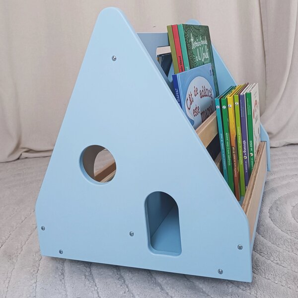 Biblioteca Montessori cu roti, in forma de casuta BOOKY Pearl