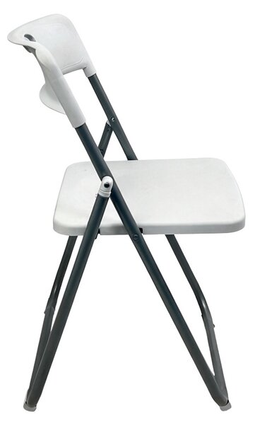 Scaun pliabil, Edison, Alb, 49x38x73 cm