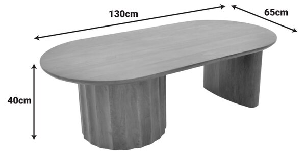 Masuta de cafea, Flute, Wenge, 65x130x40 cm
