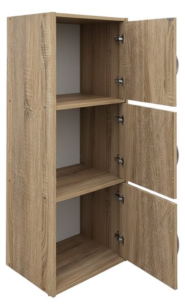 Dulap cu 3 usi, Soline, Stejar, 34.5x40x90.5 cm