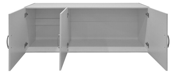 Dulap cu 3 usi, Alvia, Alb, 51x150x60 cm