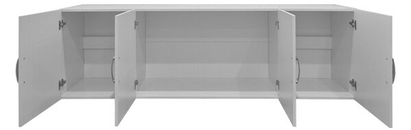 Dulap cu 3 usi, Alvia, Alb, 51x200x60 cm