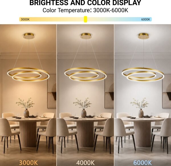 Brilagi-LED Lampă suspendată dimerizabilă pe cablu TWISTER LED/75W/230V 3000-6000K aurie +cu telecomandă